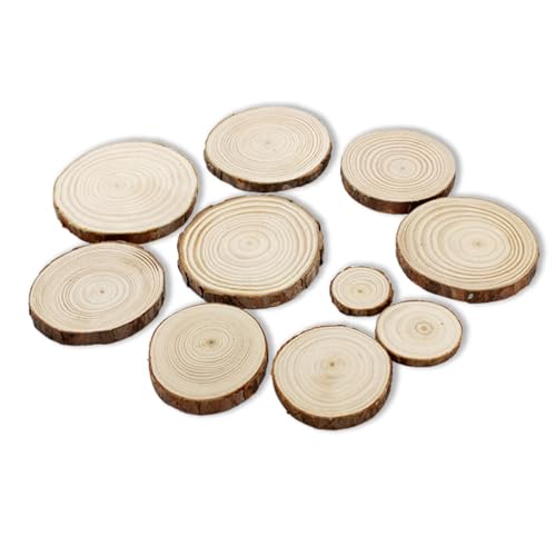 Natur Baumscheiben Deko 60 St Ck Runde Holzscheibe