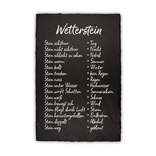 Finest Folia Wetterstein Wetterstation 20x30cm Schieferplatte F R