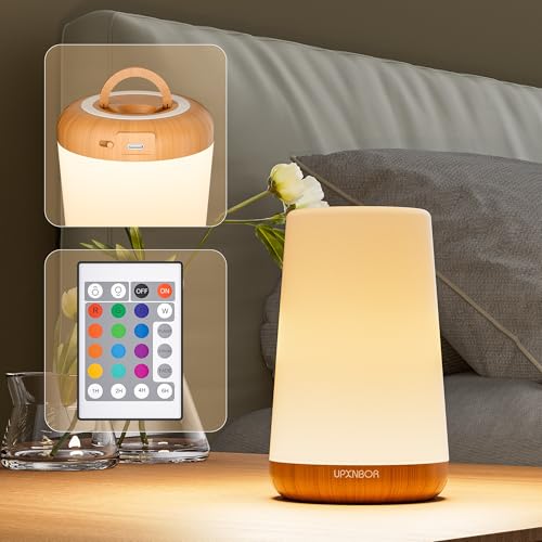 Upxnbor Led Nachttischlampe Mit Fernbedienung Dimmbar Mit 13