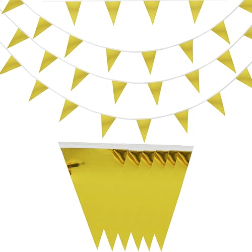 Silvester Girlande Wimpelkette Gold 4 St Ck 12m