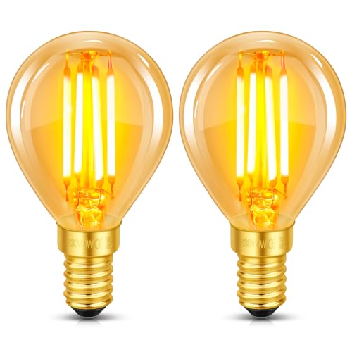 2 St Ck E14 Led Vintage Gl Hbirne