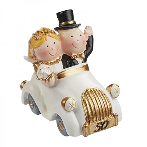 Hochzeitspaar Goldhochzeit 50 Jahre Paar Im Auto Deko