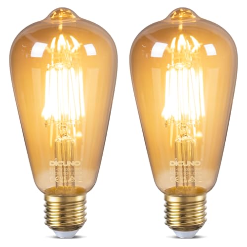 Dicuno Edison Vintage Gl Hbirne E27 St64 Filamente