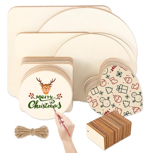 65 St Ck Unbehandeltes Holzplatte Zum Basteln Weihnachten