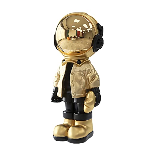 Dosker Astronautenstatuen Raumfahrer Skulptur Polyresin Kunstgeschenke Goldfigur Ornament