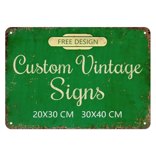 Vintage Schild Mit Individuellem Text Oder Logo Metallschild