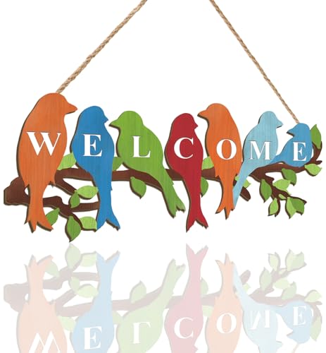 Chditb Fr Hling Willkommensschild Bunte Vogel T Rdeko