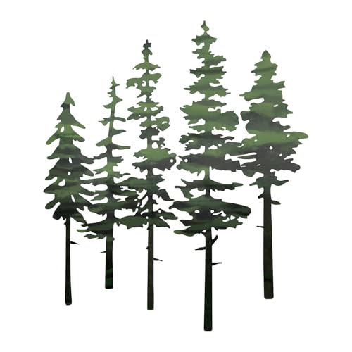 Estart Metallkiefernmauer Wanddekoration Metallbaumwanddekor H Ttendekoration Baumdekoration Natur