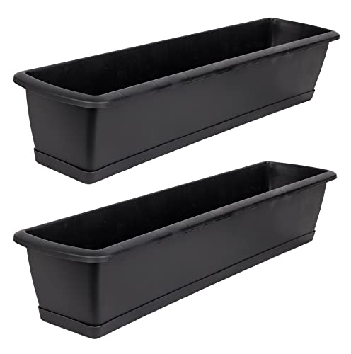 Bigdean 2er Set Blumenkasten Mit Untersetzer 60 Cm