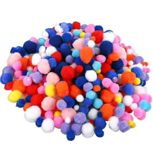 Pompons Zum Basteln 1200 St Ck Bunte Pompons