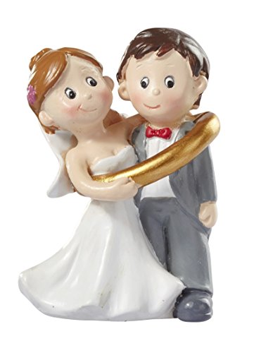 Hochzeitspaar Brautpaar Im Ring Tortendekoration Tortenfigur Tischdekoration