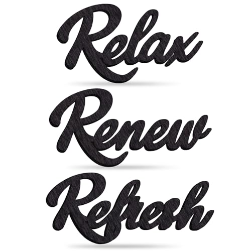 Comnico Badezimmerschilder Aus Holz Der Aufschrift Relax Renew