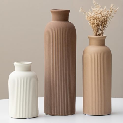 25 Cm Keramik Vasen 3er Set Erdt Ne