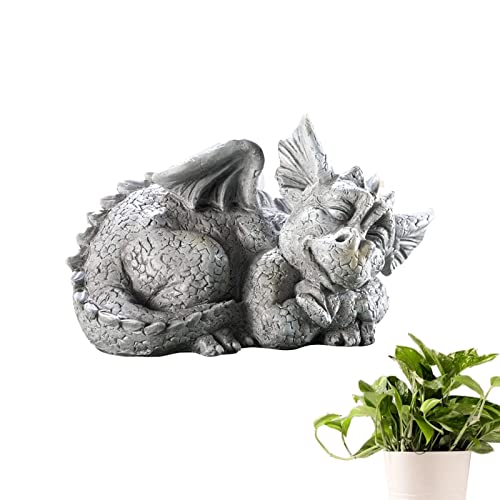 Tuzsocr Drache Garten Harz Statue Fantasy Figur Dekoration