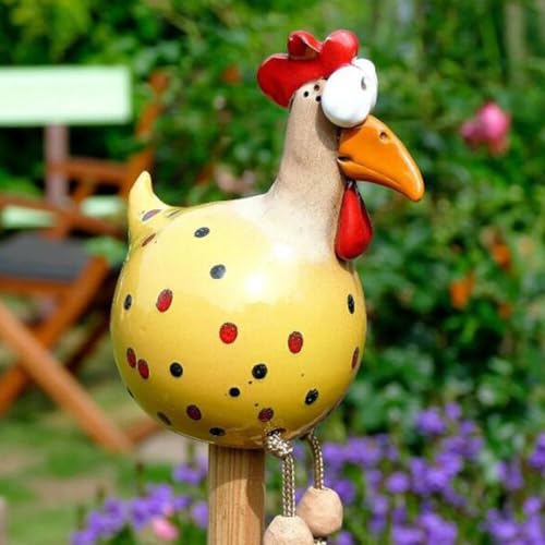 Yfjsml Keramik Huhn Gartendeko Deko Garten Handarbeit Huhn