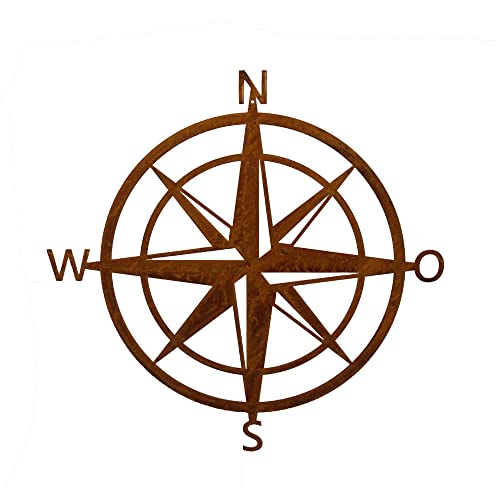 Bornh Ft Windrose Kompass Metall Rost Rostige Gartendeko