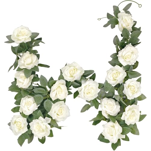 2 X 2 4m Blumengirlande K Nstlich Wei