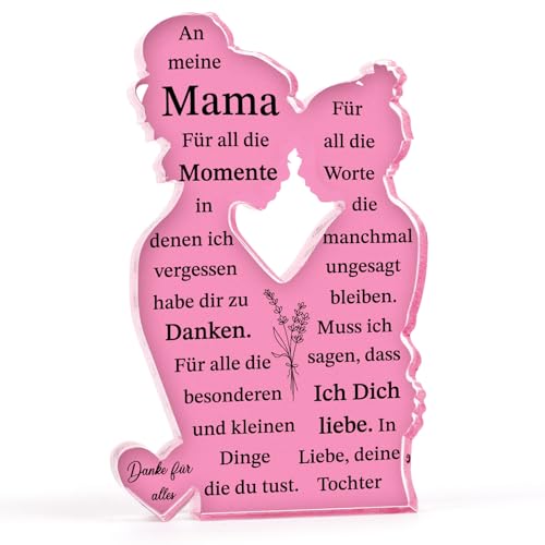 Mejoser Mutter Tochter Geschenk Acryl Schild Geschenke F