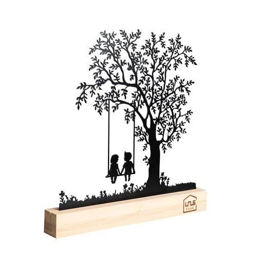 Unus Deko Baum Aufsteller Kinder Auf Der Schaukel