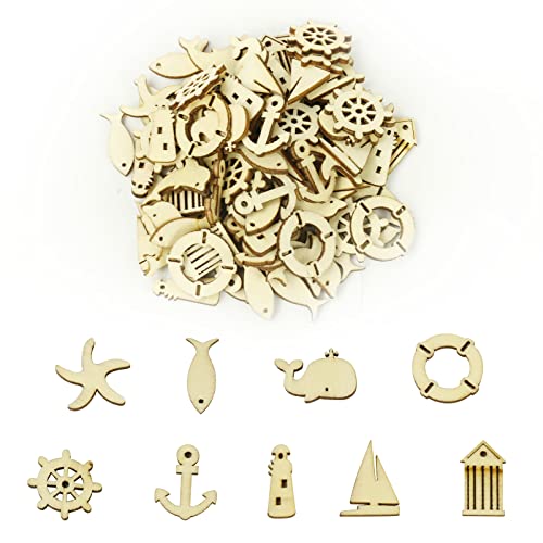 Fruhling 100 St Ck Holzscheibe Nautische Naturholzscheiben Holz