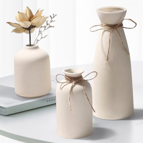 Rzspher 3er Vase Beige Moderne Vasen Set Keramik