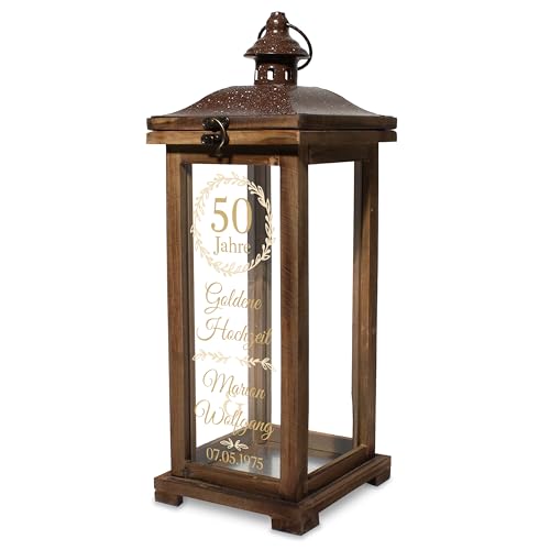 Personalisierte Holz Laterne Zur Hochzeit Mit Jahreszahl Motiven