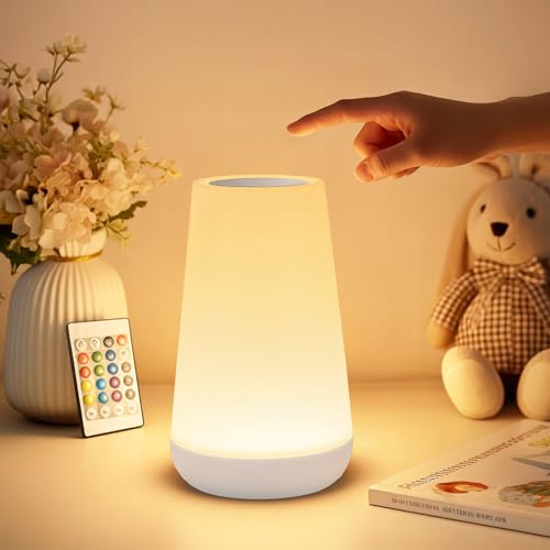 Bonsery Led Nachttischlampe Touch Dimmbar Mit Fernbedienung Warmes