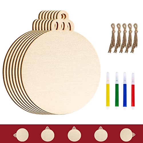 Miaikoe 50 St Ck Weihnachten Unfinished Holz Diy