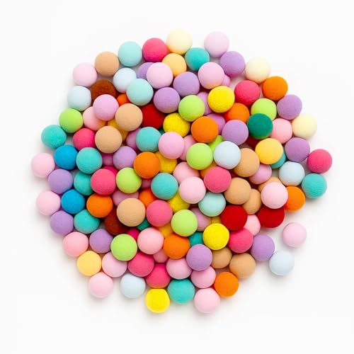 Pompons Zum Basteln 200 St Ck Bunte Filzkugeln