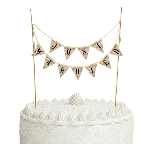 Cake Topper Hochzeit Vintage Wedding Wimpelkette Just Married