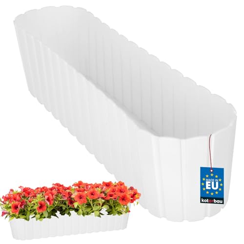 Kotarbau Ovaler Blumenkasten Balkon Blumentopf 60x14x13cm Wei Blumentopf