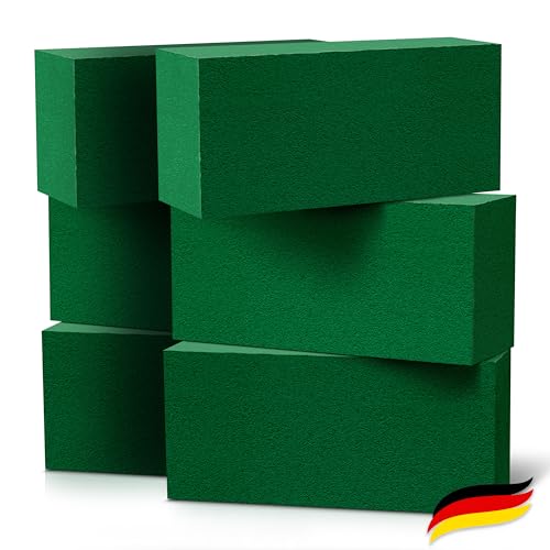 Floraly 6x Steckschaum Nasssteckschaum Premium Blumensteckschaum Made In