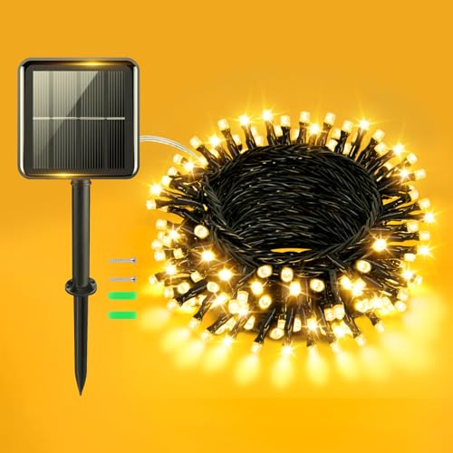 Gcstnn Solar Lichterkette Aussen 5m 50led Solarlichterkette Au