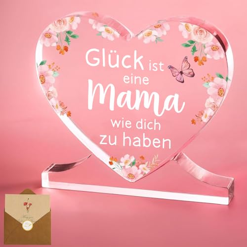 Yuffqopc Muttertagsgeschenke F R Mama Herzf Rmiges Acryl