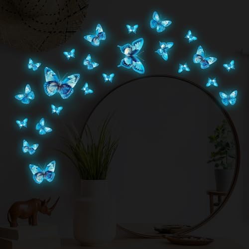 Alegre 23 St Ck Wandtattoo Schmetterlinge Leuchtend Wandtattoo