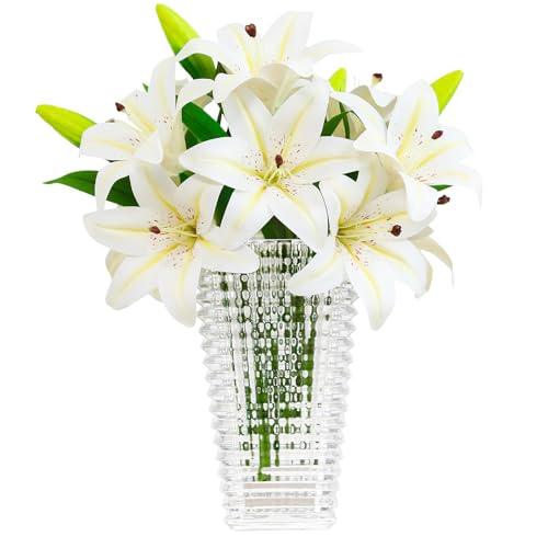 Olrla 6pcs Wei E K Nstliche Lilien 12