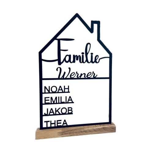 Haus Mit Namen Familienname Aus Acrylglas Oder Holz