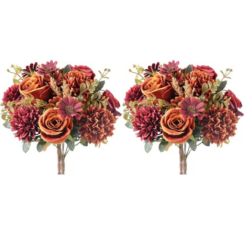 Huaesin 4pcs K Nstliche Blumen Chrysantheme Kunstblumen Rose
