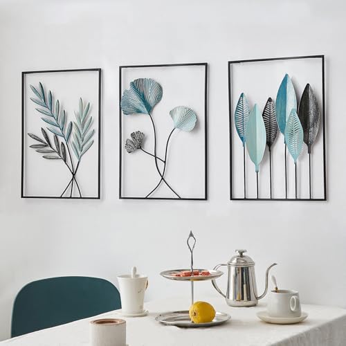 Fjsperm Schwarze Wanddeko Metall Moderne Wandornament Heimdekoration 3er