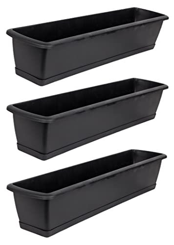 Bigdean 3er Set Blumenkasten Mit Untersetzer 60 Cm