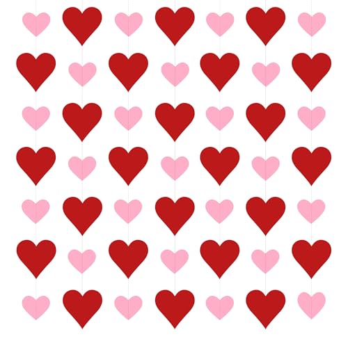 Herz Girlande Valentinstagsdekoration Papierherzen Luftschlangen H Ngende Herzen