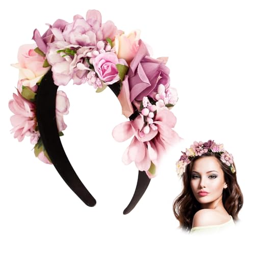 Huamudm Haarreif Dirndl Blumen Blumen Haarkranz Blumenstirnband Bezaubernder
