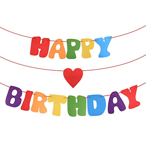 Bunt Geburtstag Girlande Filz Happy Birthday Girlande Banner