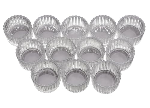 Vohocandle Klare Teelichthalter Glas Set Mit 12 Teelichtgl