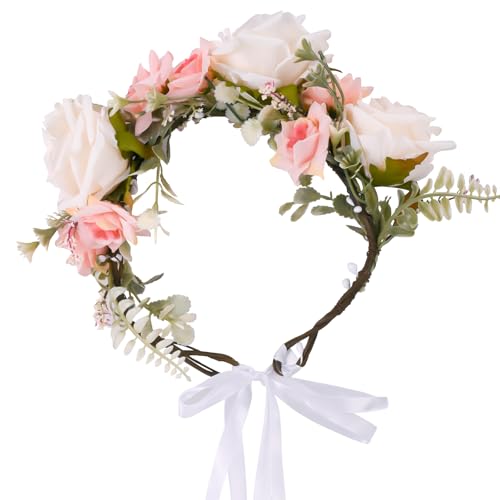 Blumenkrone Haarkranz Boho Blumenkranz Rose Floral Blumenkranz Haare