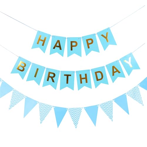 Tourima Happy Birthday Girlande Set Geburtstagsdeko Wimpelkette Mit