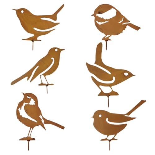 Dzmuero Gartenstecker 6 St Ck Gartendeko Rost Gartenstecker