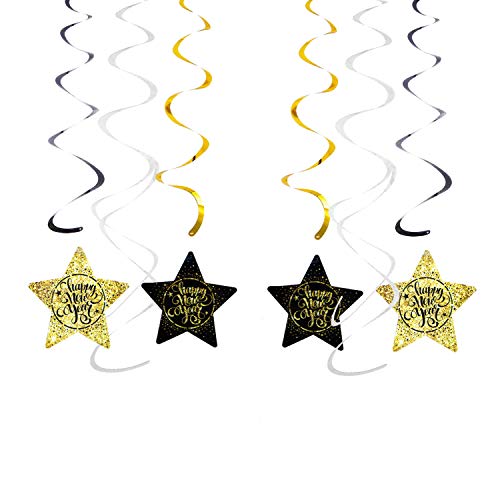 Oblique Unique Happy New Year Wirbel Spiral Deckenh