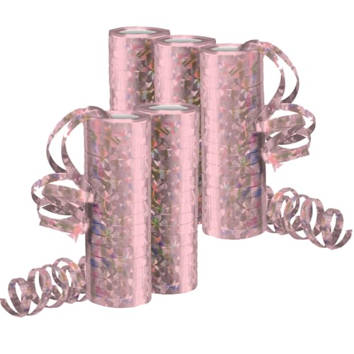 Silvester Deko 2026 Luftschlangen Metallic Rosegold Glitzer 5