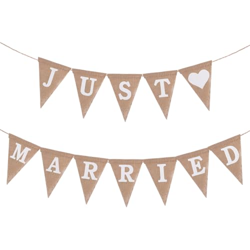 Xliuax Just Married Girlande Deko Hochzeit Girlande Hochzeit